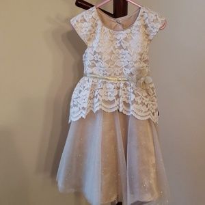 Girls Beige formal dress